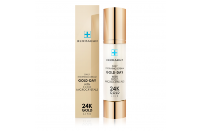 DERMACUR Gold Day - Hydrating сream with gold microcrystals, 50 ml